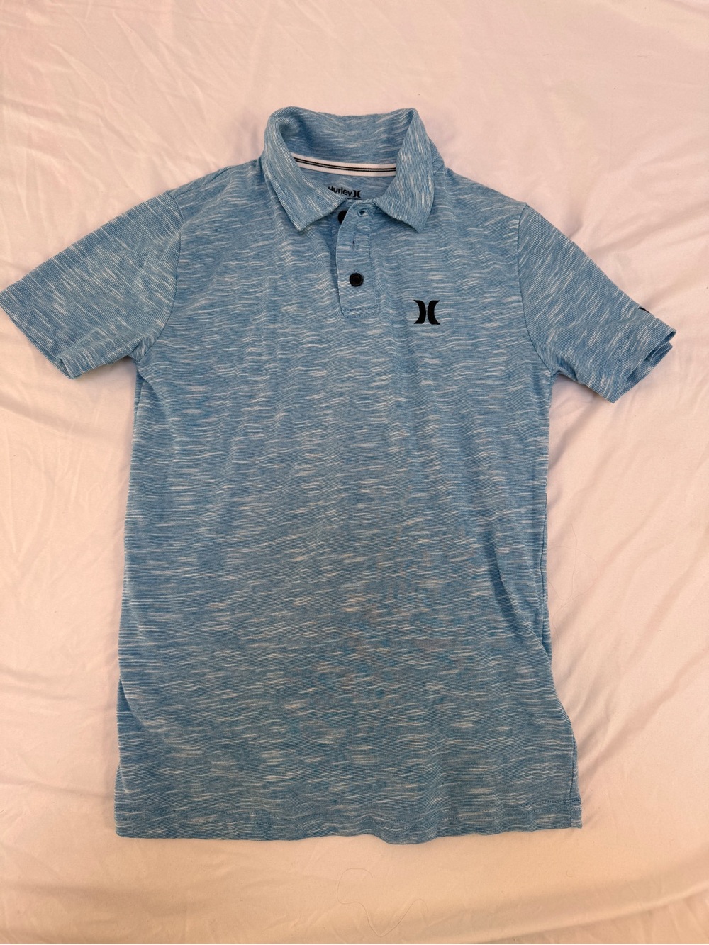 Hurley kids Light Blue Heather Polo